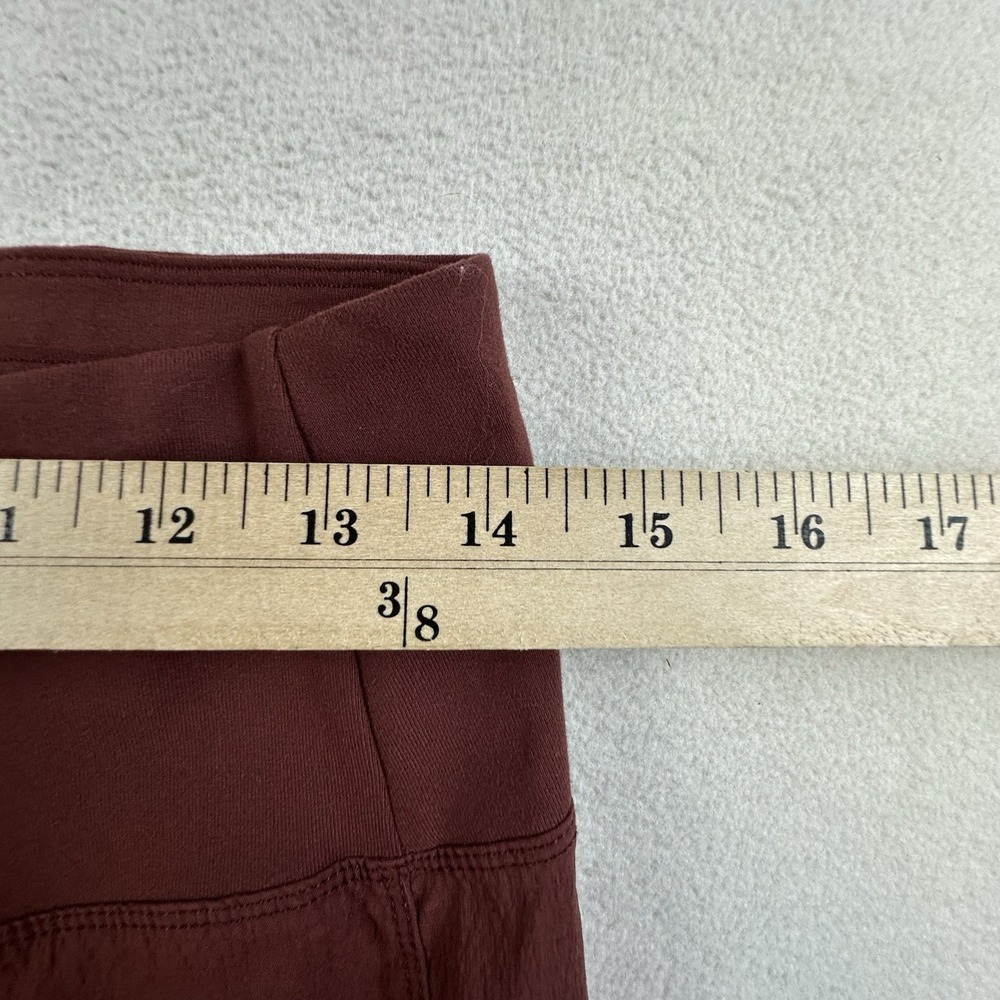 Athleta Pants Womens 6 Petite Red TREKKIE HYBRID Crop Tight Ripstop Gym Sports - Picture 2 of 13